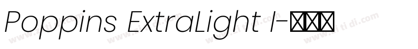 Poppins ExtraLight I字体转换